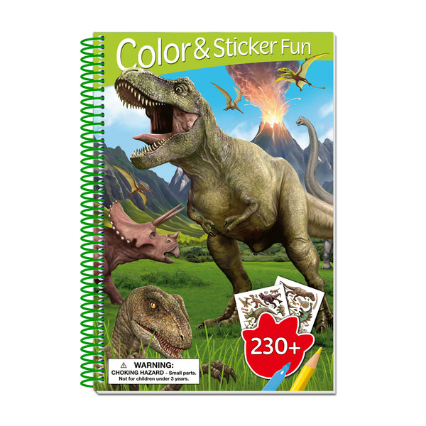 3D Color & Sticker Fun – Dinosaurs