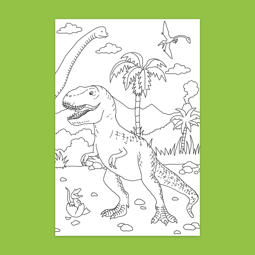 3D Color & Sticker Fun – Dinosaurs