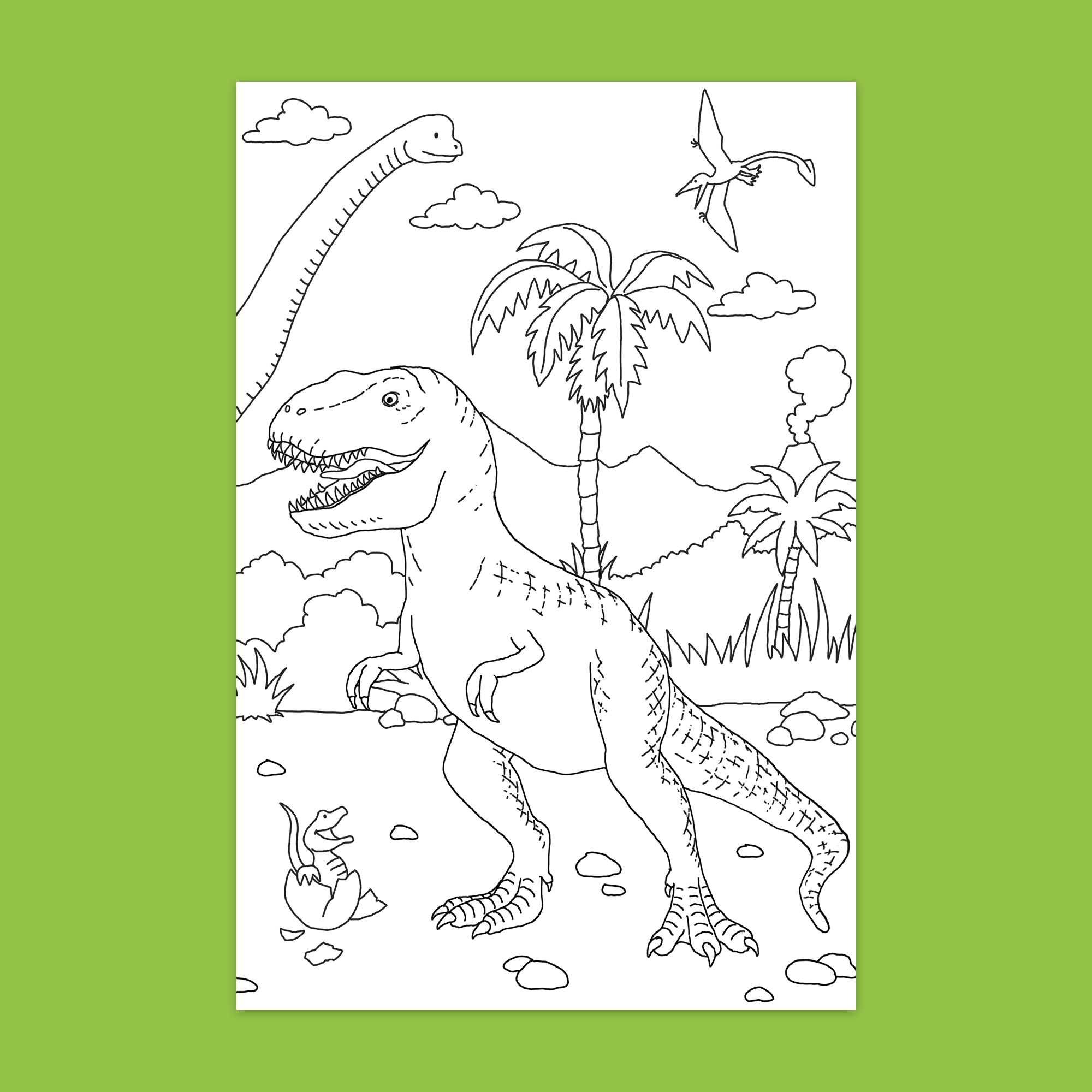 3D Color & Sticker Fun – Dinosaurs