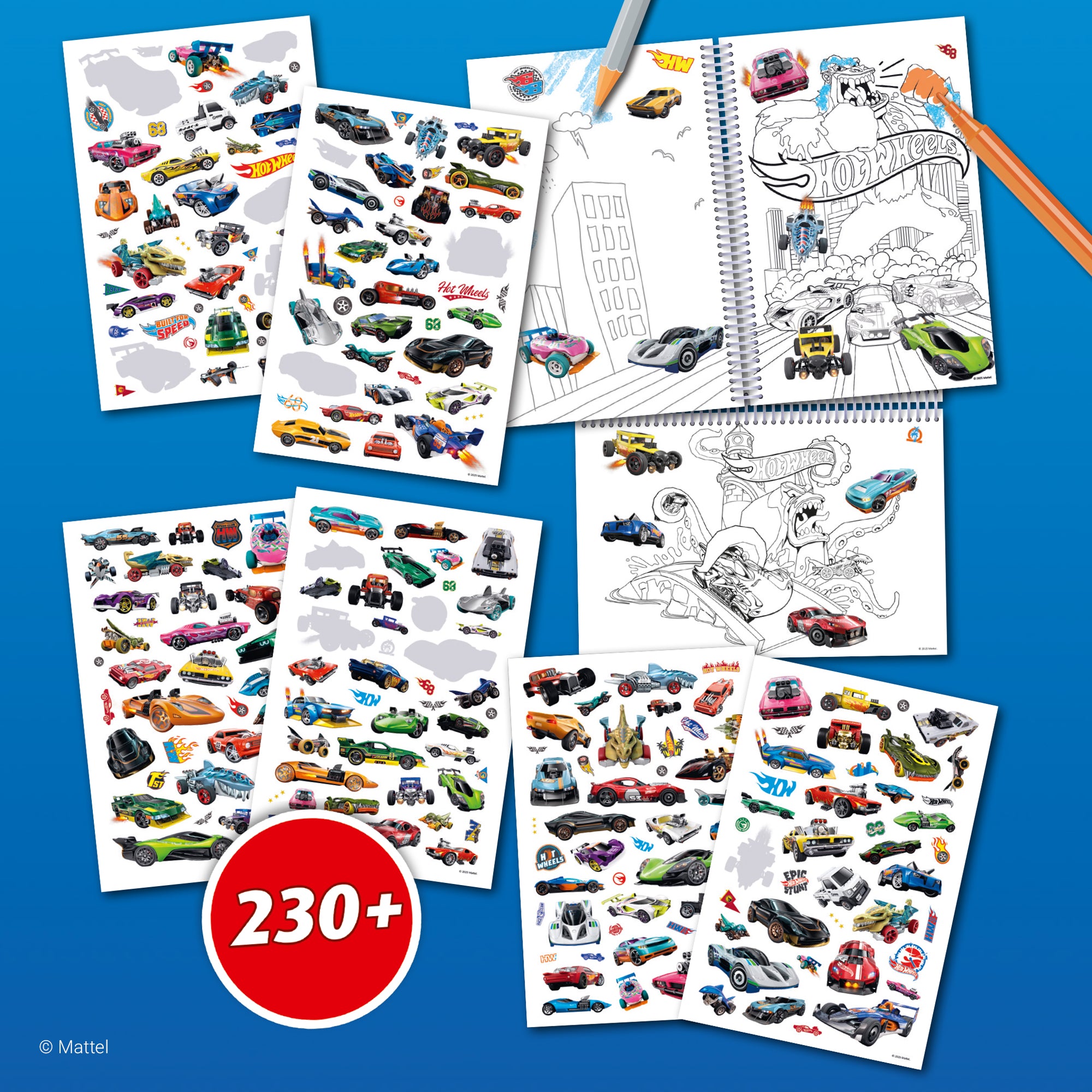 3D Color & Sticker Fun – Hot Wheels