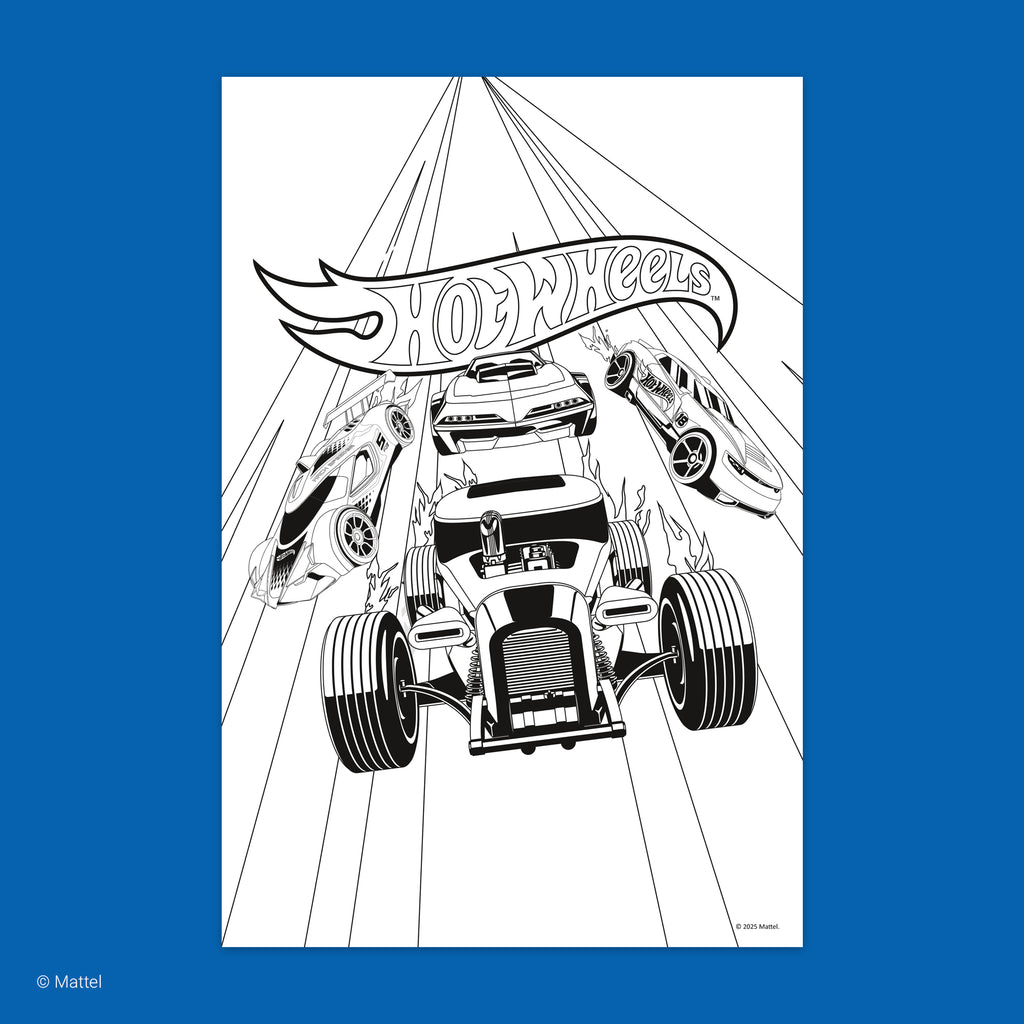 3D Color & Sticker Fun – Hot Wheels