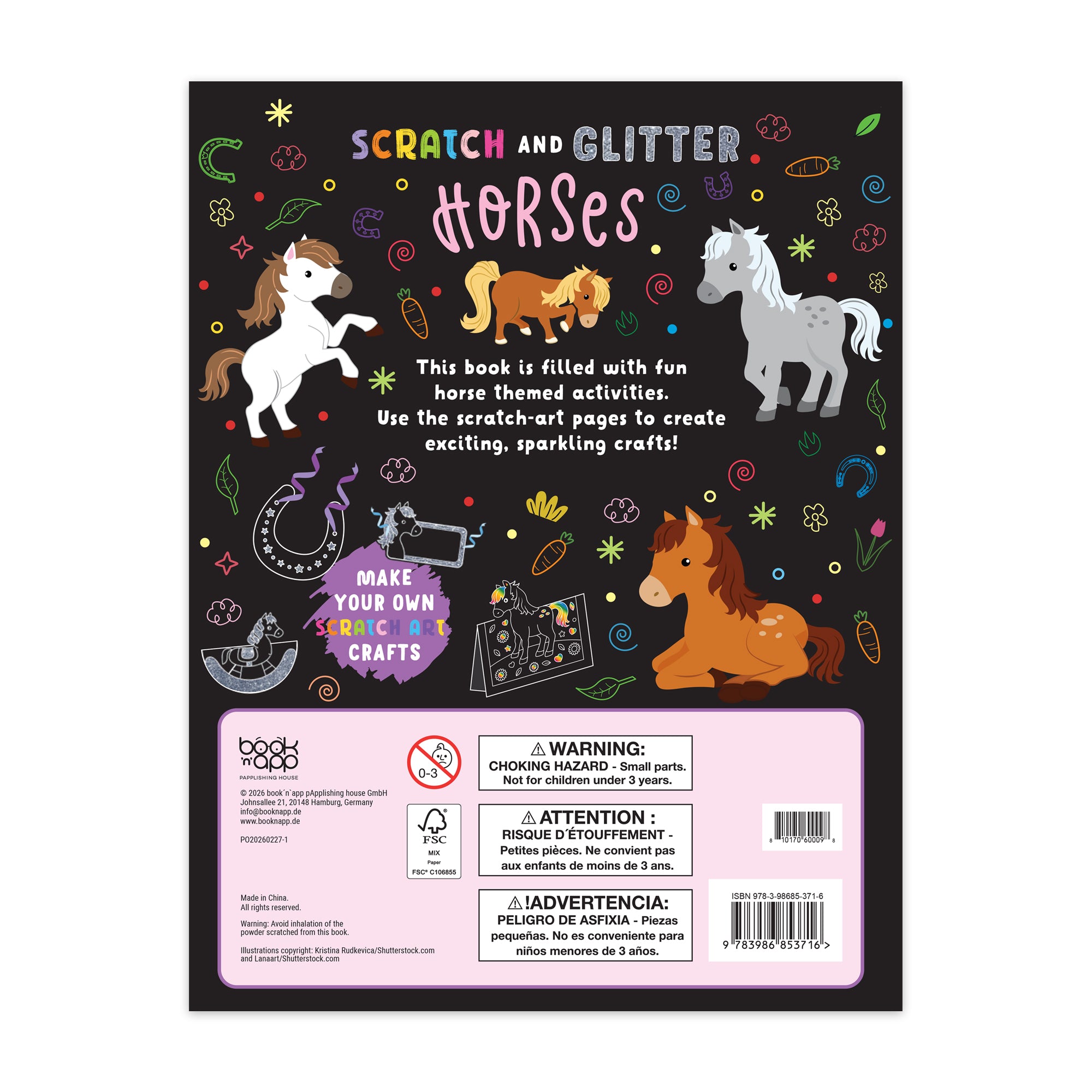 Scratch & Glitter – Horses
