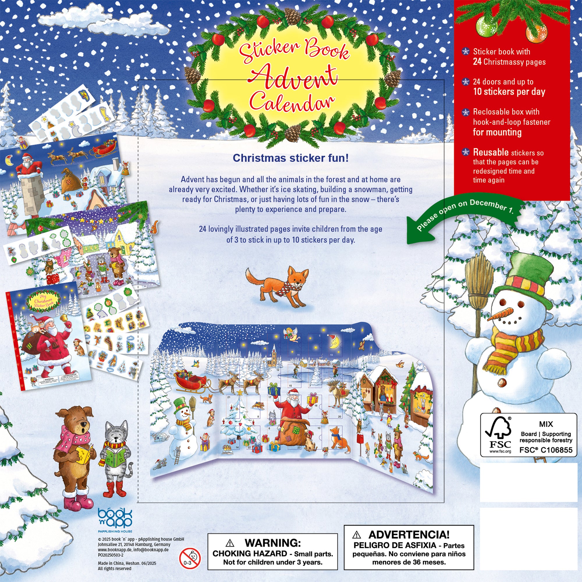 Sticker Book Advent Calendar – Santa