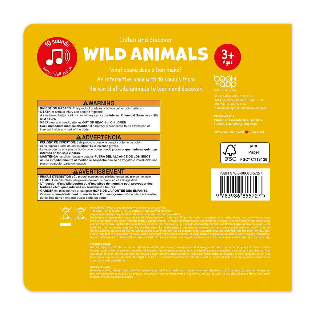 Softtouch Sound Book – Wild Animals