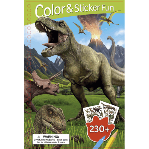 3D Color & Sticker Fun – Dinosaurs